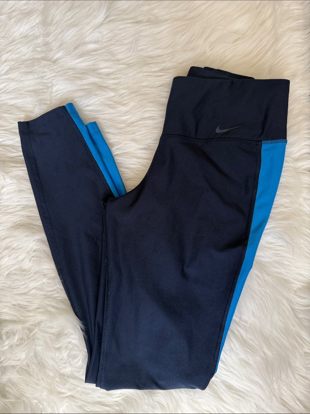 Nike Dri-FIT Navy Blue Athletic Leggings Size Small